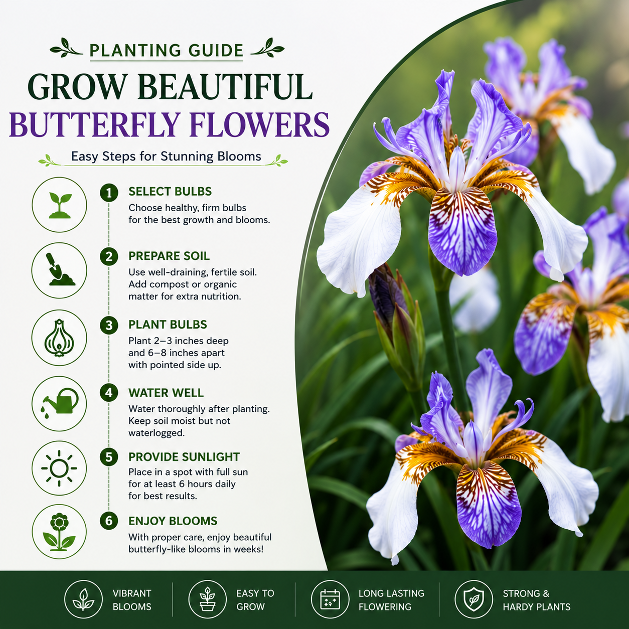 Iris Butterfly Flower Bulbs