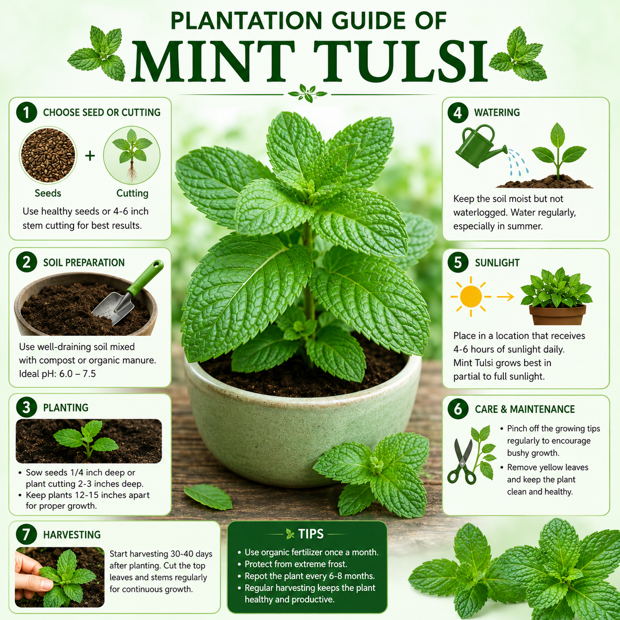 Mint Tulsi Live Plant