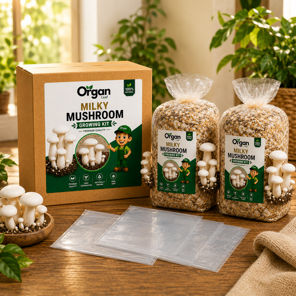 Milky Mushroom Growing Kit
