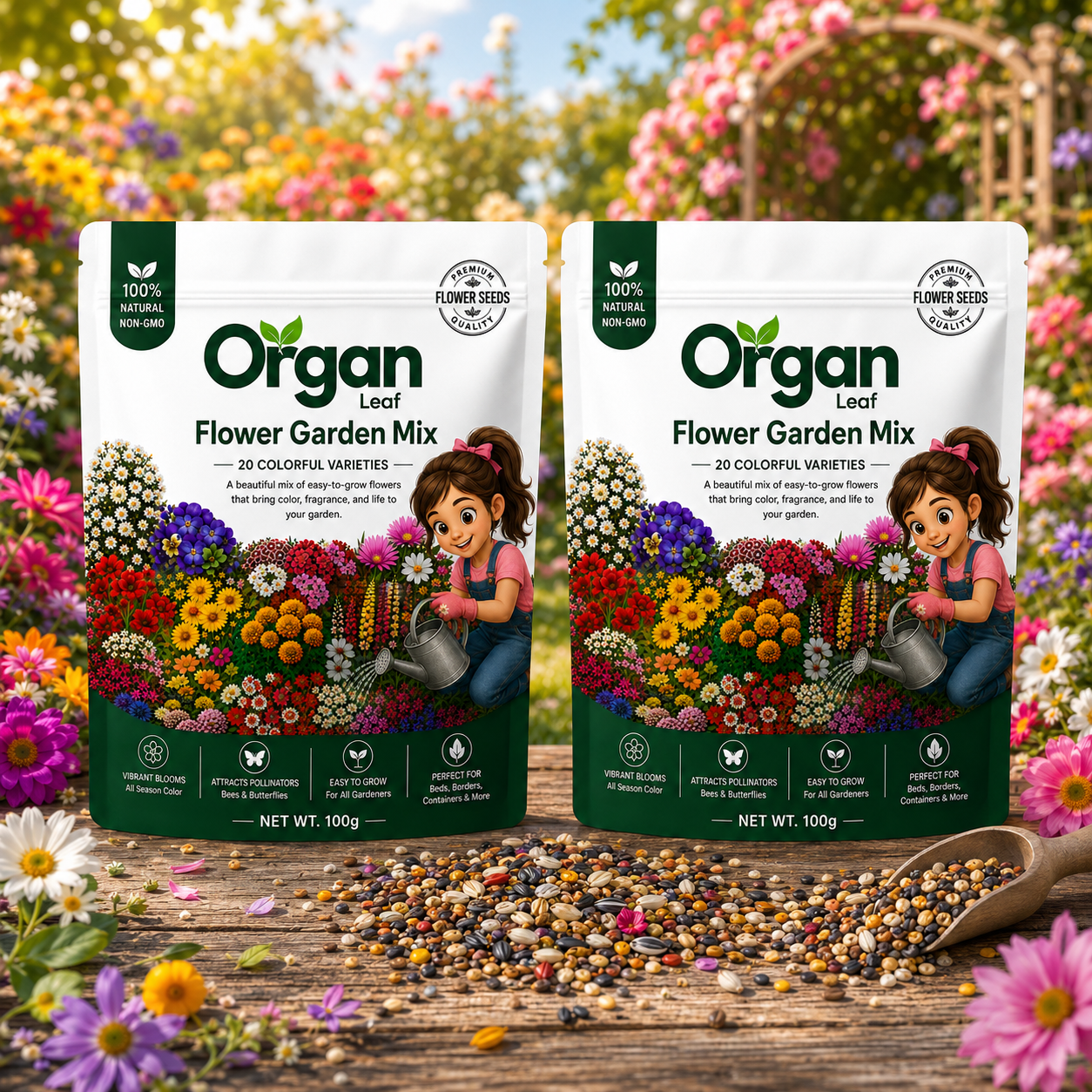 Flower Garden Mix - 20 Different Flower Variety Seeds