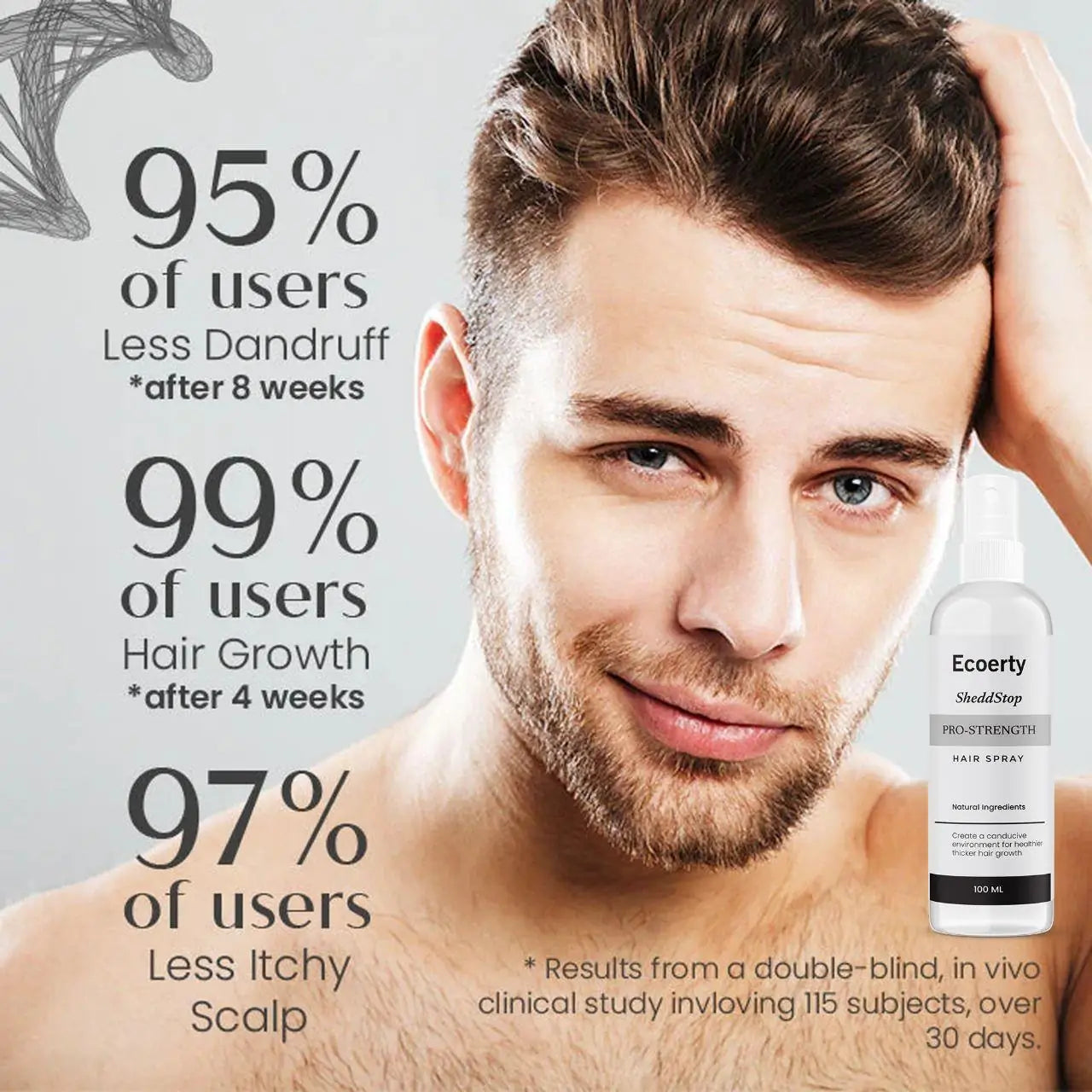Ecoerty Sheddstop Pro-Strength Hair Spray 100Ml Pack Of 1