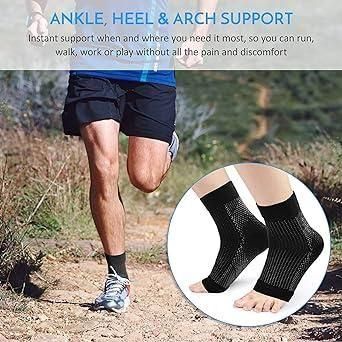 Swelling Arch Heel Socks (Pack Of 2)