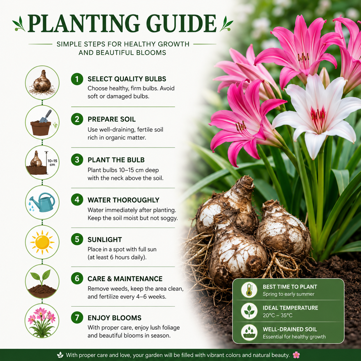 Crinum Lily Bulbs ( Mix Colour)