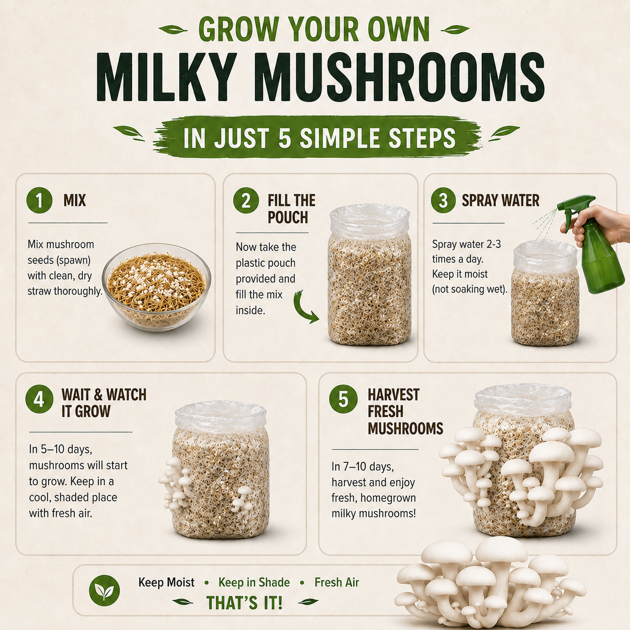 Milky Mashroom Seeds