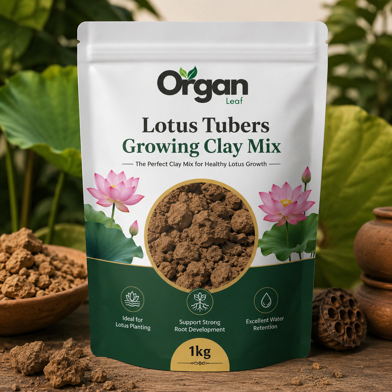 Lotus Tubers Growing Clay Mix