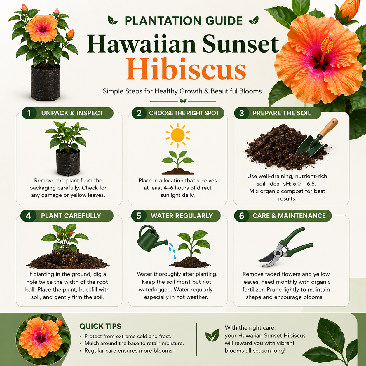 Hawaiian Sunset Hibiscus Live Plant
