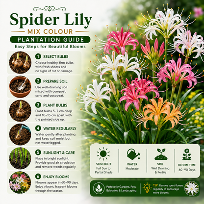 Spider Lily Mix Colour Bulbs
