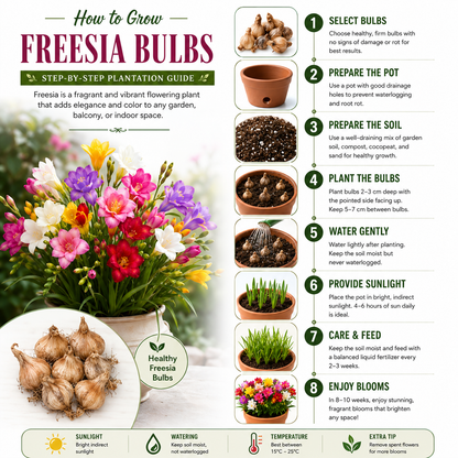 Freesia Single Bloom Bulbs   (Random Colour )