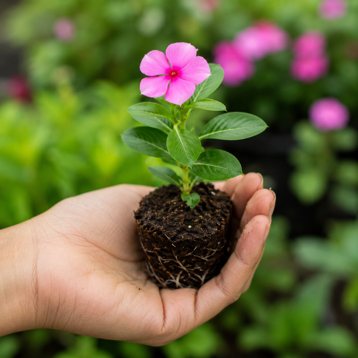 Periwinkle Flower Live Plant( Sadabahar)