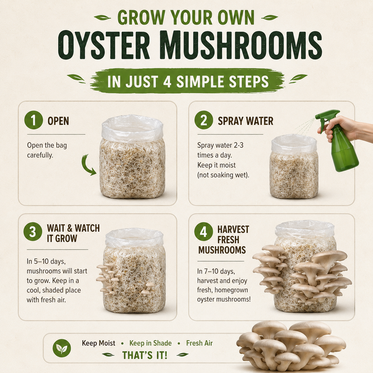 Oyster Mushroom Growing Kit