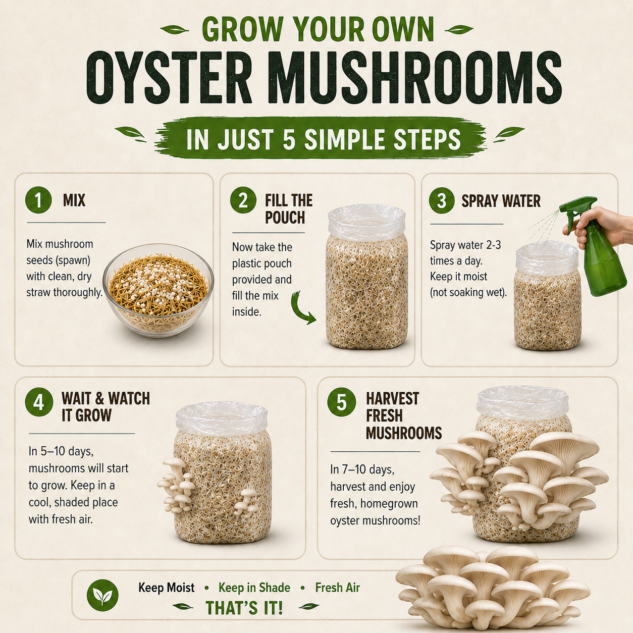 Oyster Mashroom Seeds
