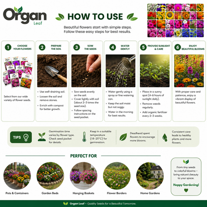 Flower Garden Mix - 20 Different Flower Variety Seeds