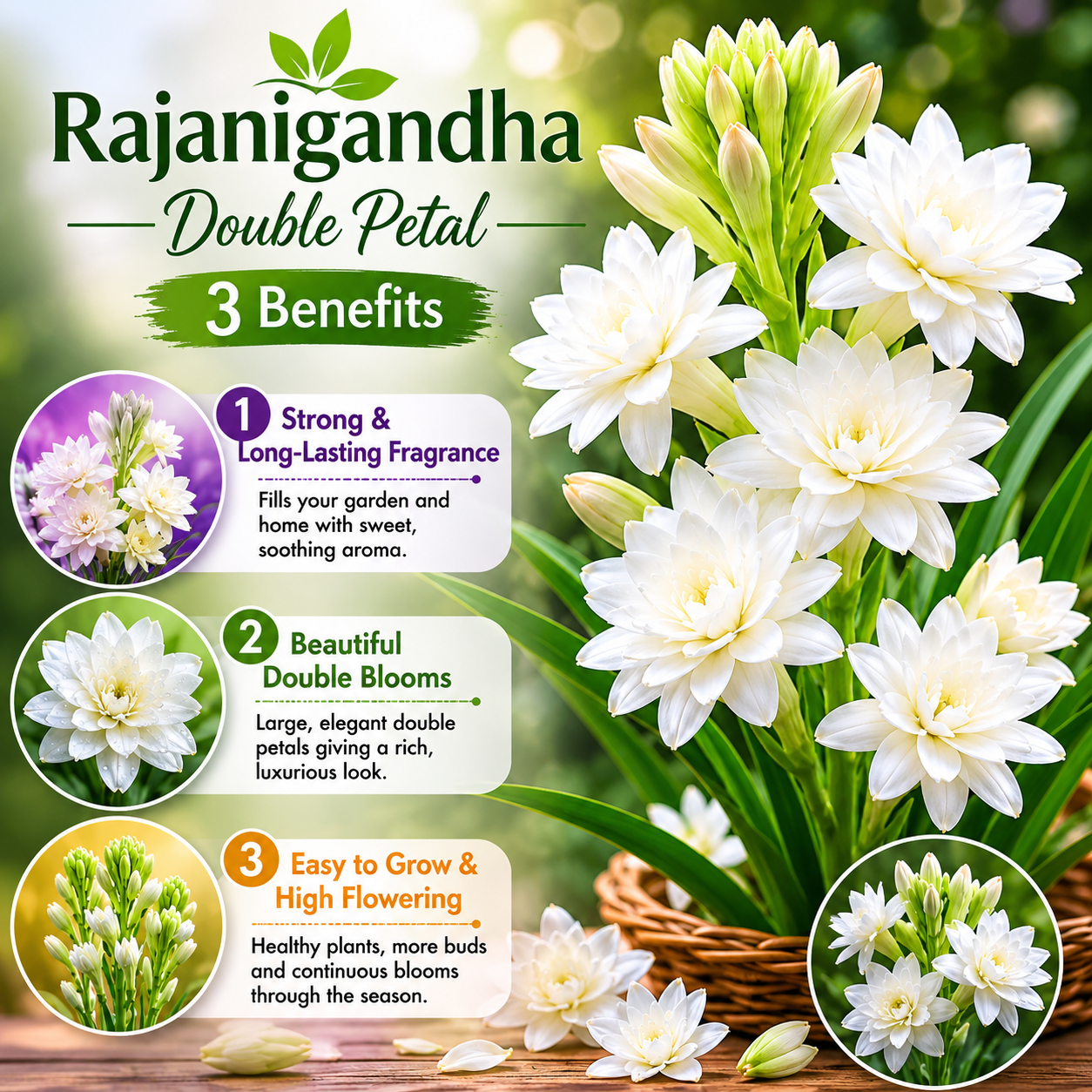 Double Petal Rajanigandha  Bulbs