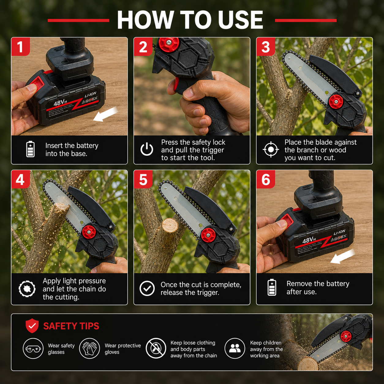 Cordless Mini Wood Cutter