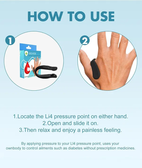 Sugar Control LI4 Acupressure Point Clip (Pack of 2)