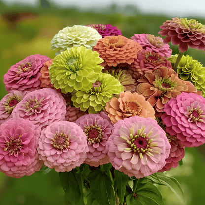 🌸Zinnia(Dahlia) Flowers Seeds + Free Plant Growth Supplement🌱 (BUY 1 GET 1 FREE)