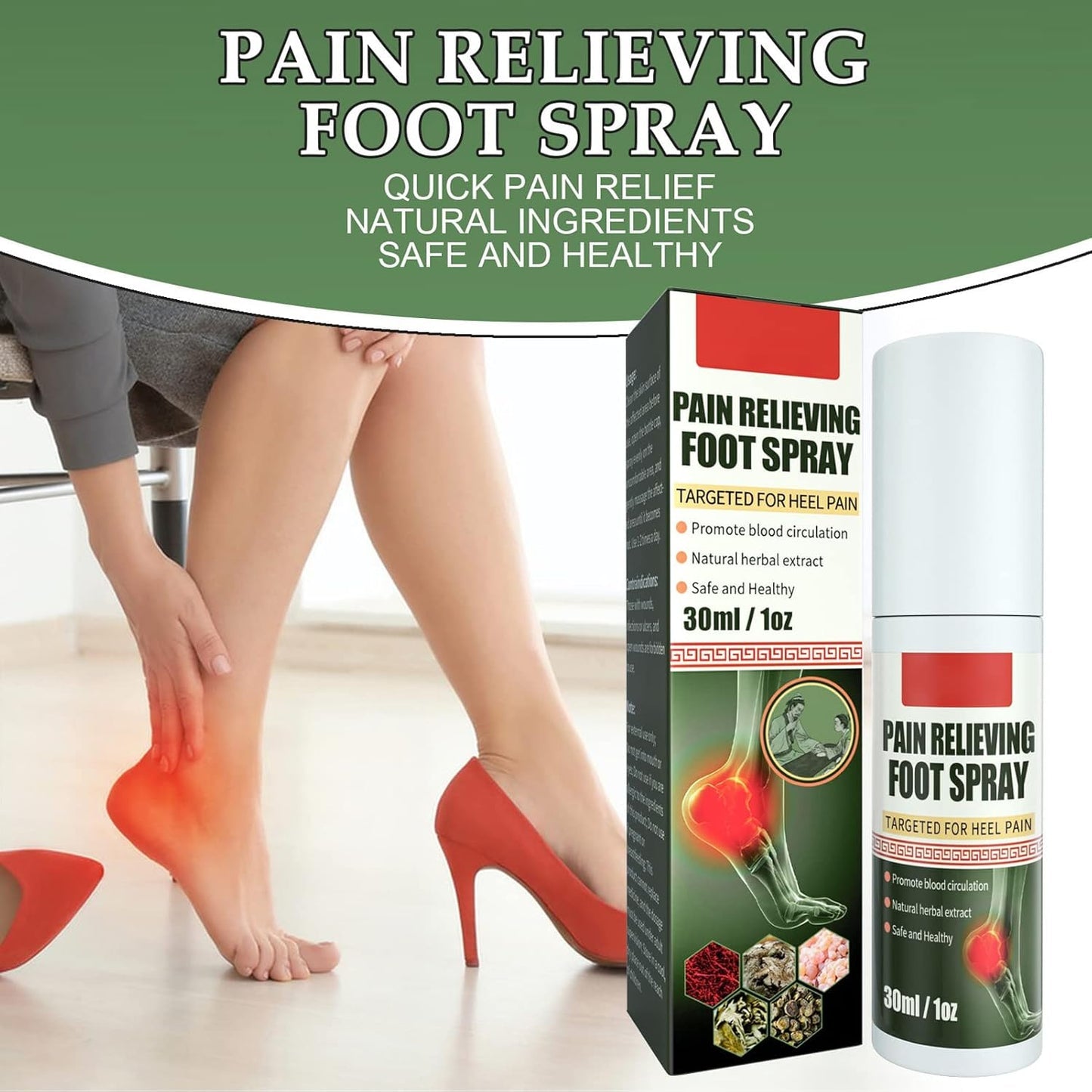 Foot & Joint Pain Relieving  Spray - (Buy 1 Get 1 Free)